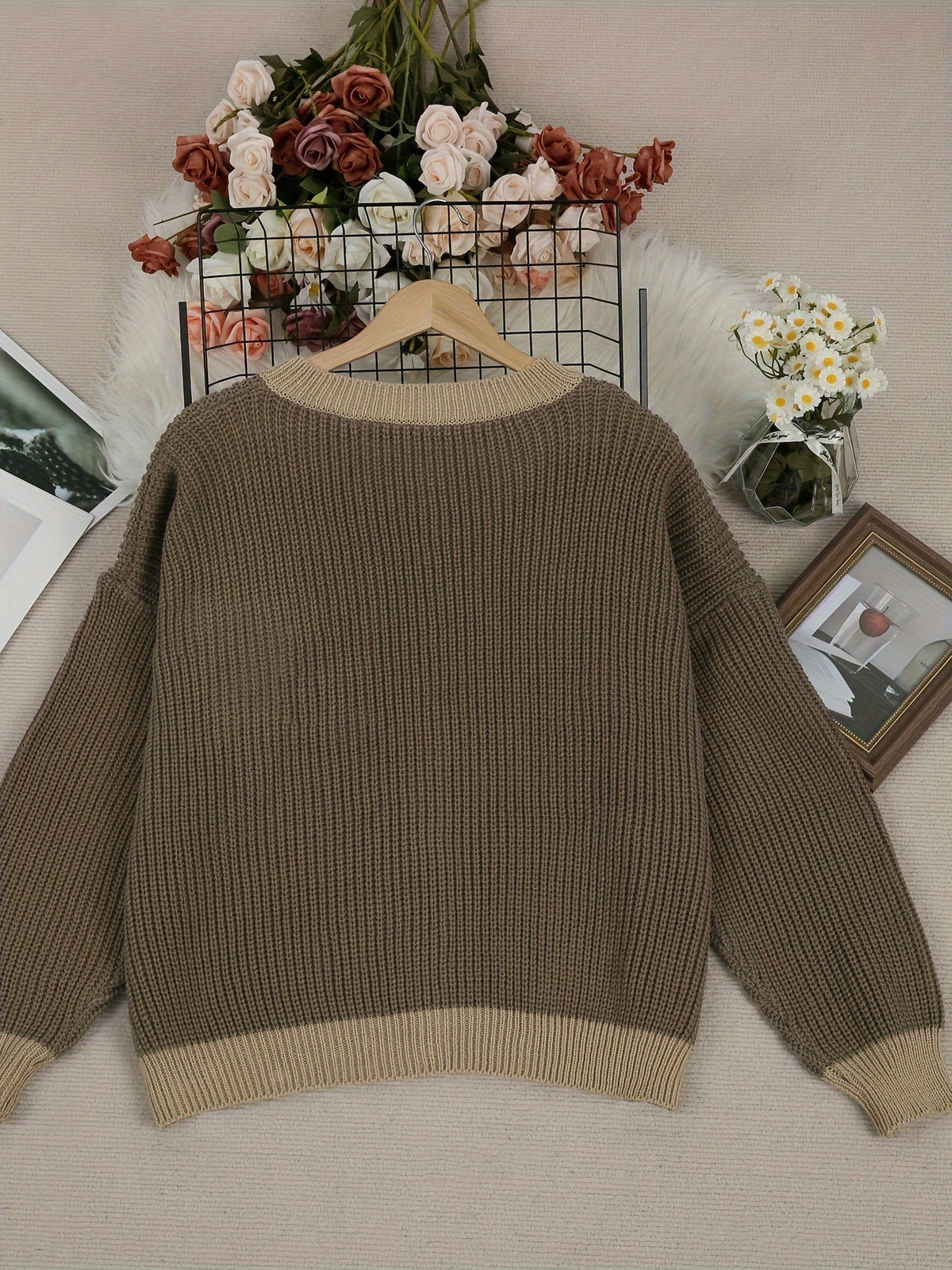 Manteau Tricoté Femme avec Poche 3