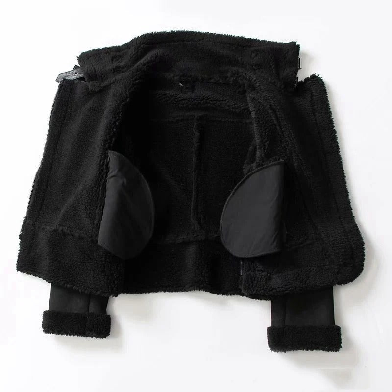 Manteau d'hiver pour femme en suède 4