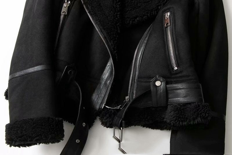 Manteau d'hiver pour femme en suède 6