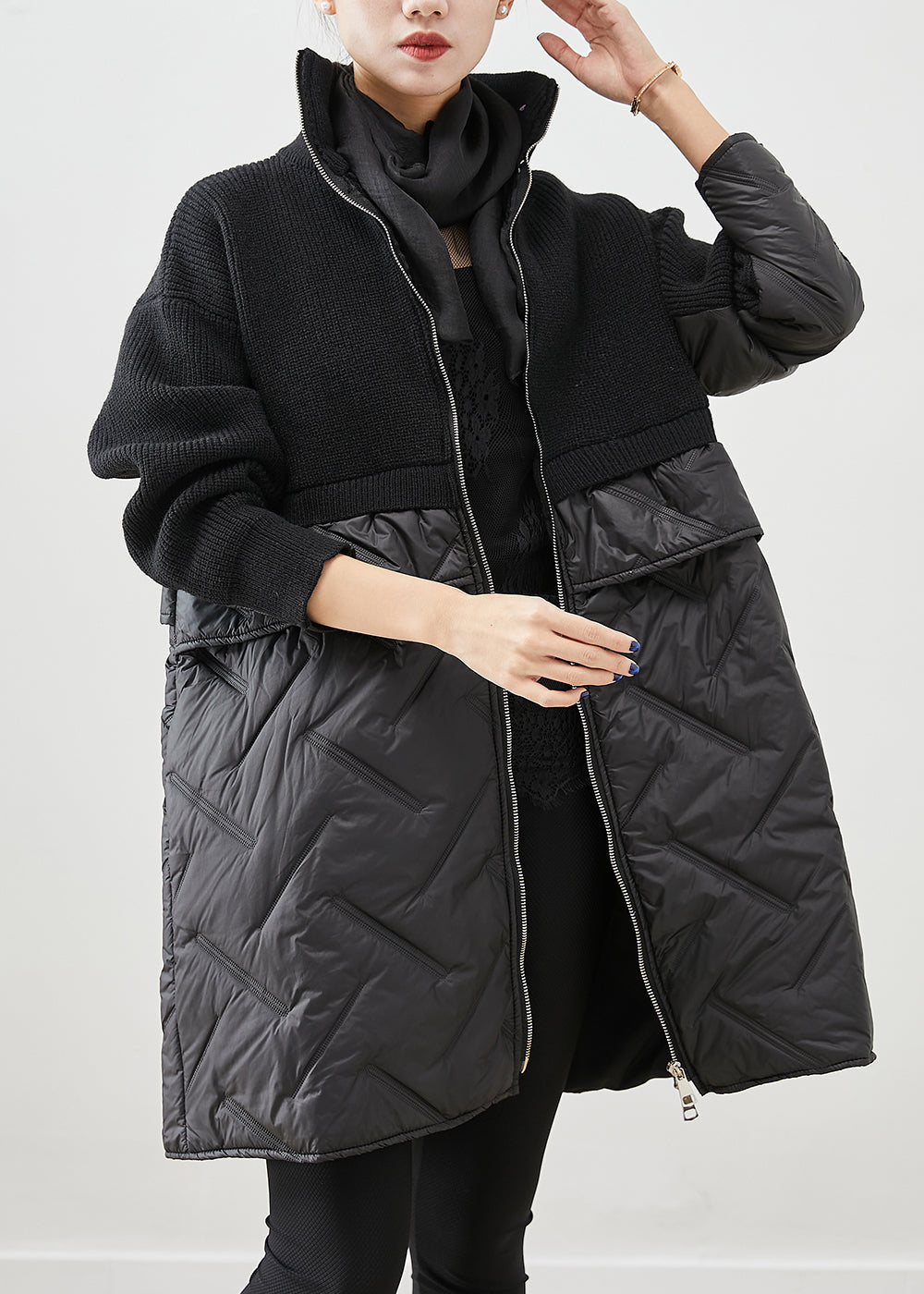 Manteau en Tricot à Zip pour Femmes 1