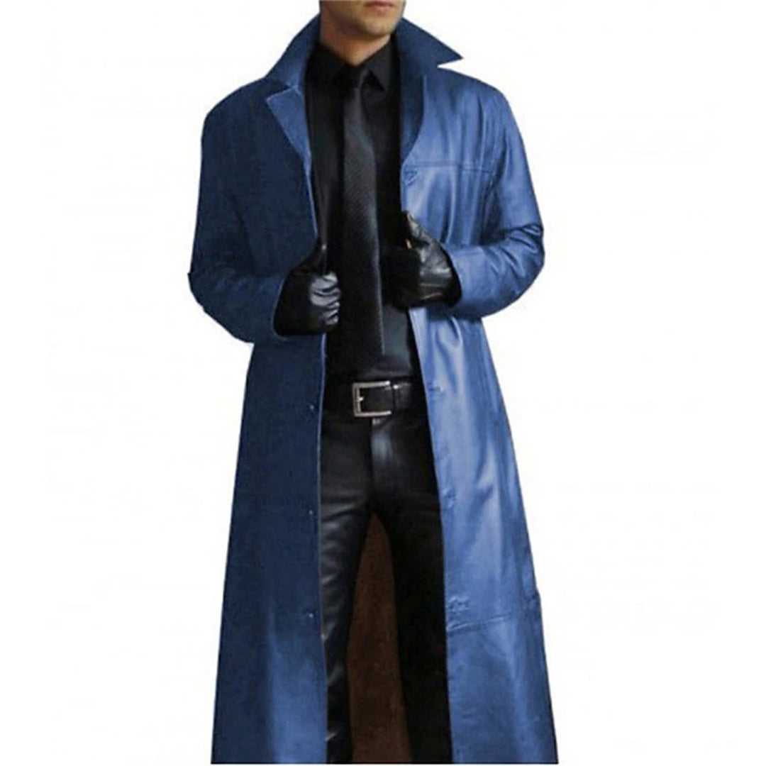 Manteau pour homme en cuir élégant 1