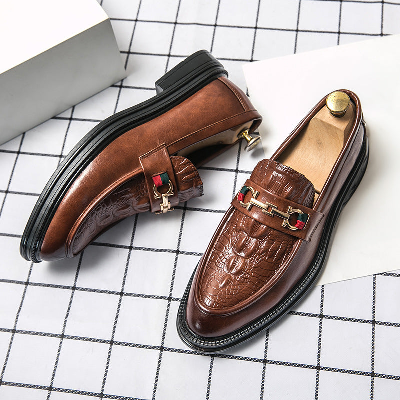 Mocassins pour hommes en cuir gaufré 0
