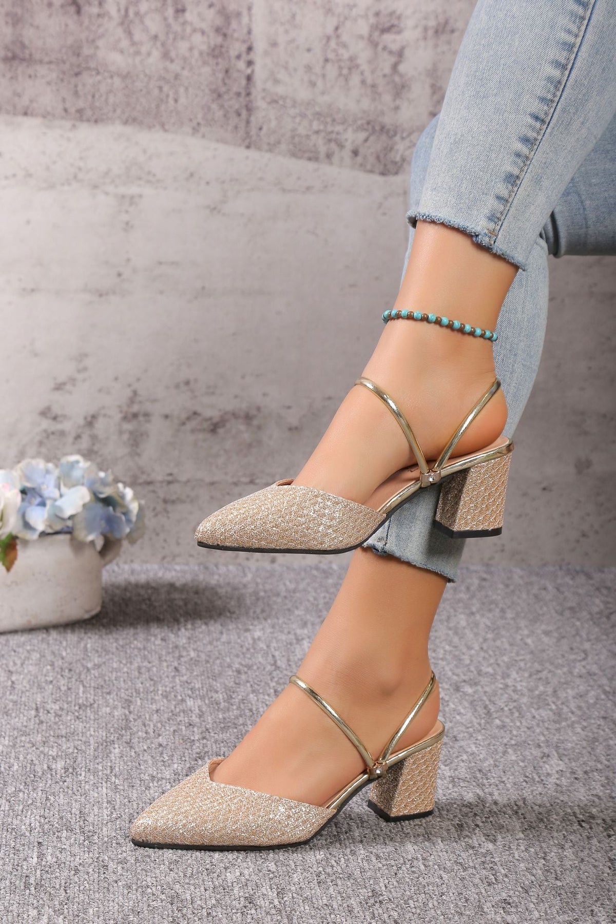 Mules à Talons Blocs Femme Chic 2