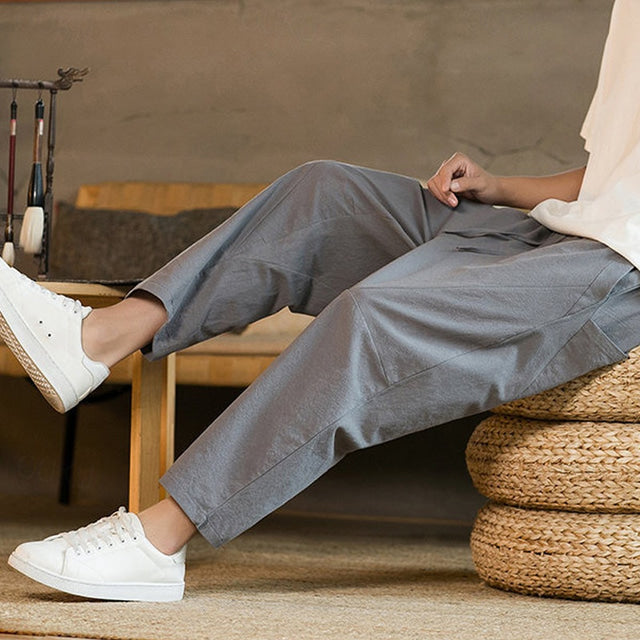 Pantalon Court Fuselé pour Homme Décontracté 3