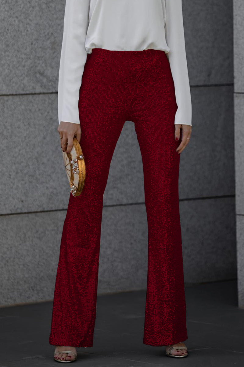 Pantalon Évasé à Paillettes pour Femme 2
