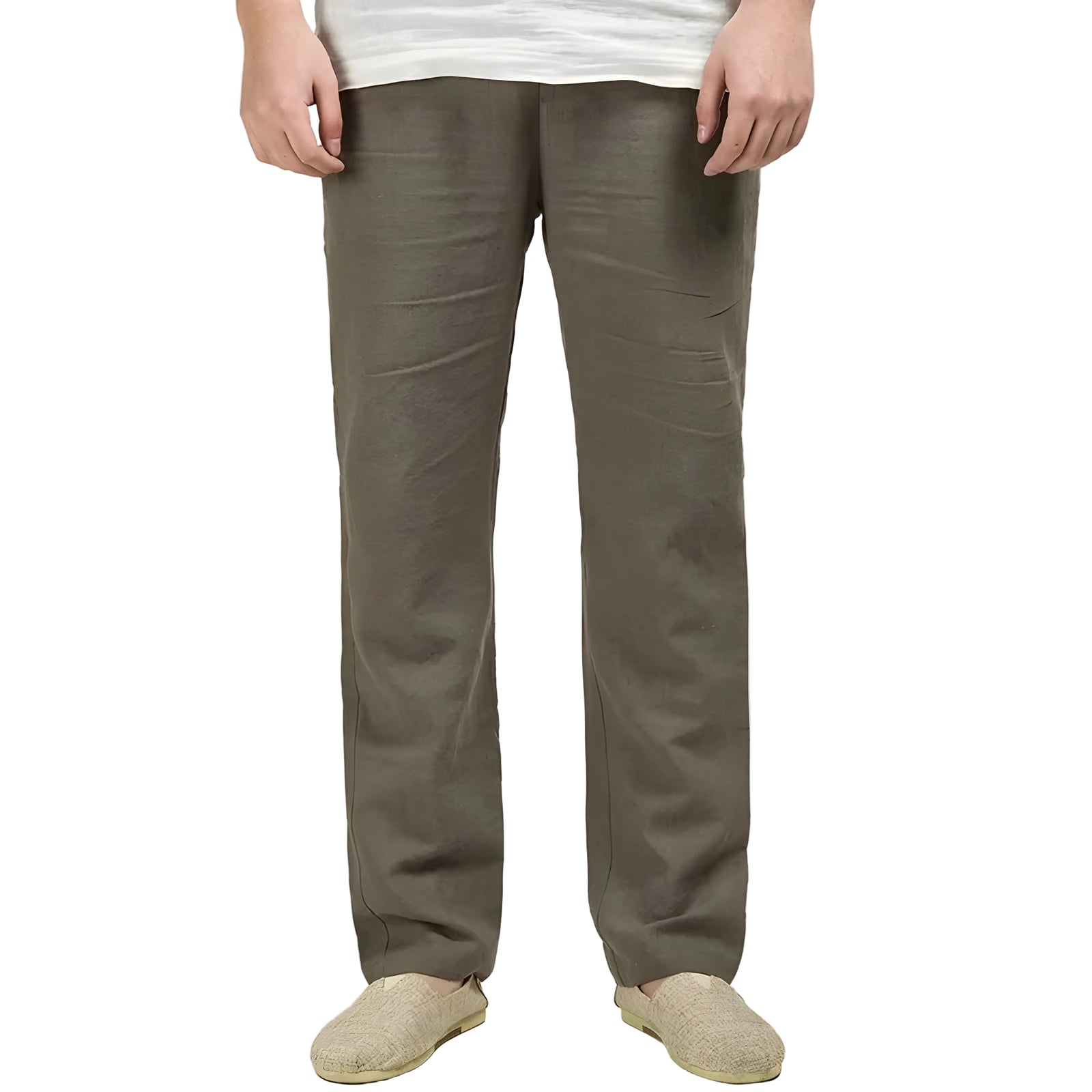 Pantalon Femme Coupe Droite Moderne Avec Poches Latérales 0