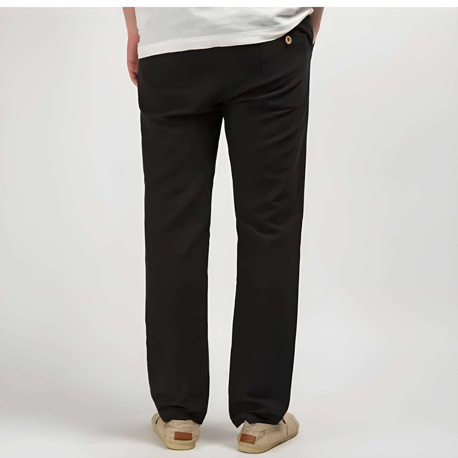 Pantalon Femme Coupe Droite Moderne Avec Poches Latérales 5