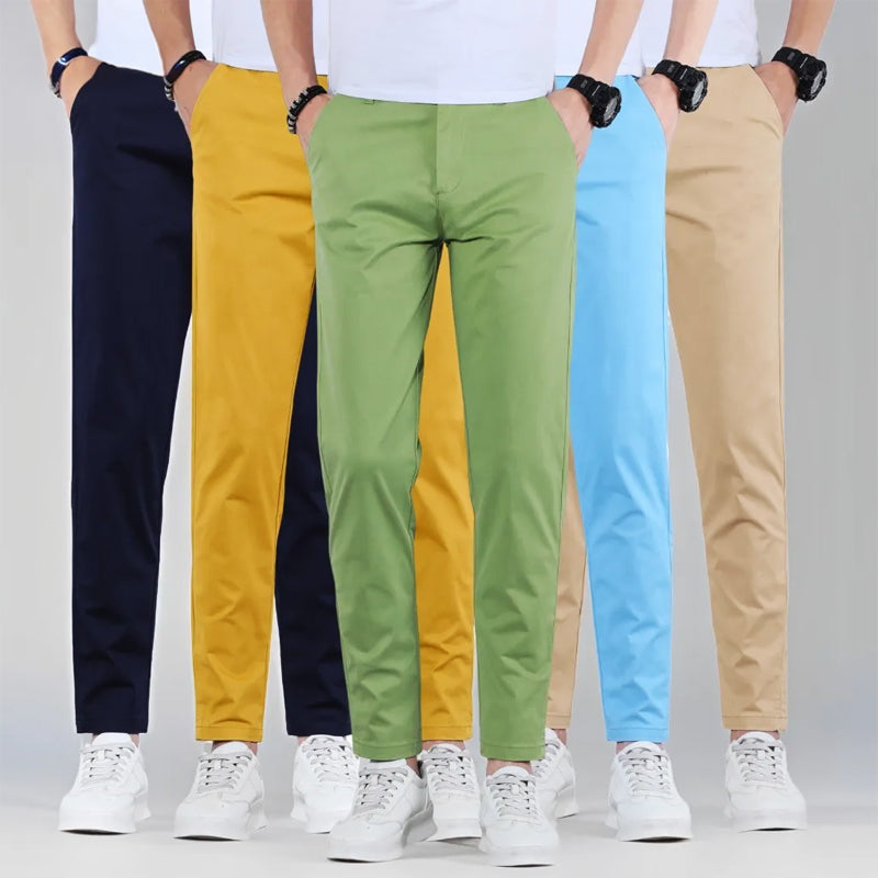 Pantalon Homme Ajusté Moderne avec Poches Pratiques 0