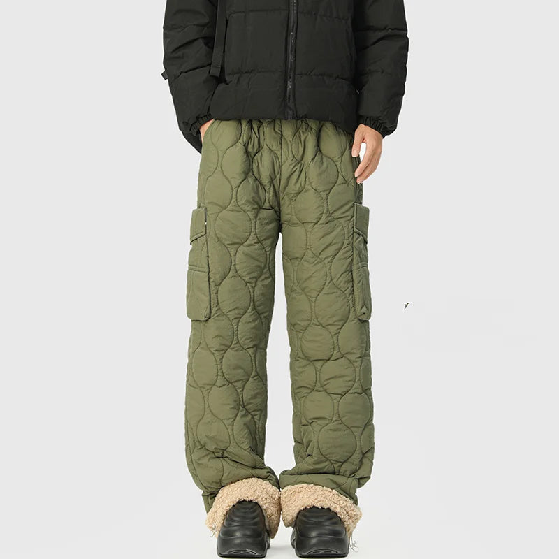 Pantalon Homme Large Matelassé Décontracté 2