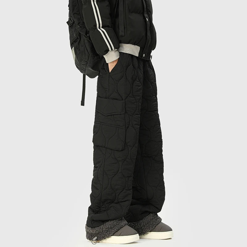 Pantalon Homme Large Matelassé Décontracté 5