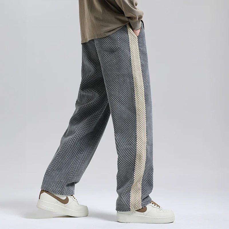 Pantalon Jogging Homme Style Urbain avec Bande Latérale Contrastée 3