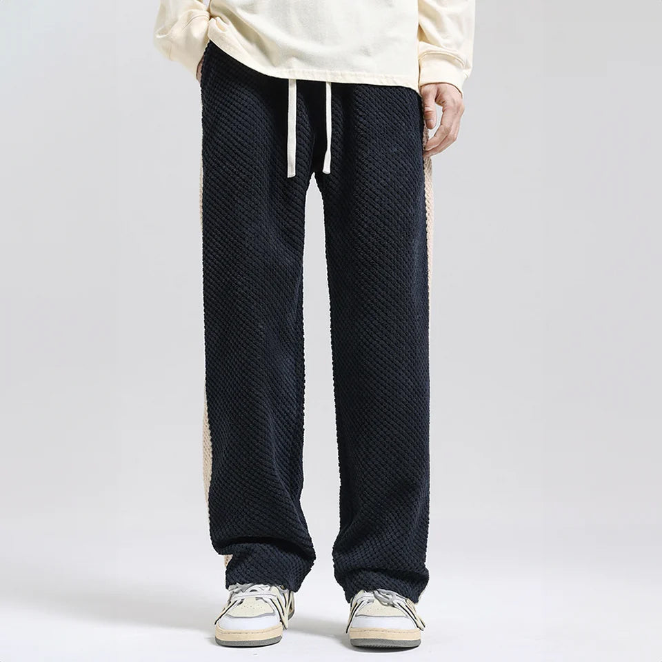 Pantalon Jogging Homme Style Urbain avec Bande Latérale Contrastée 4