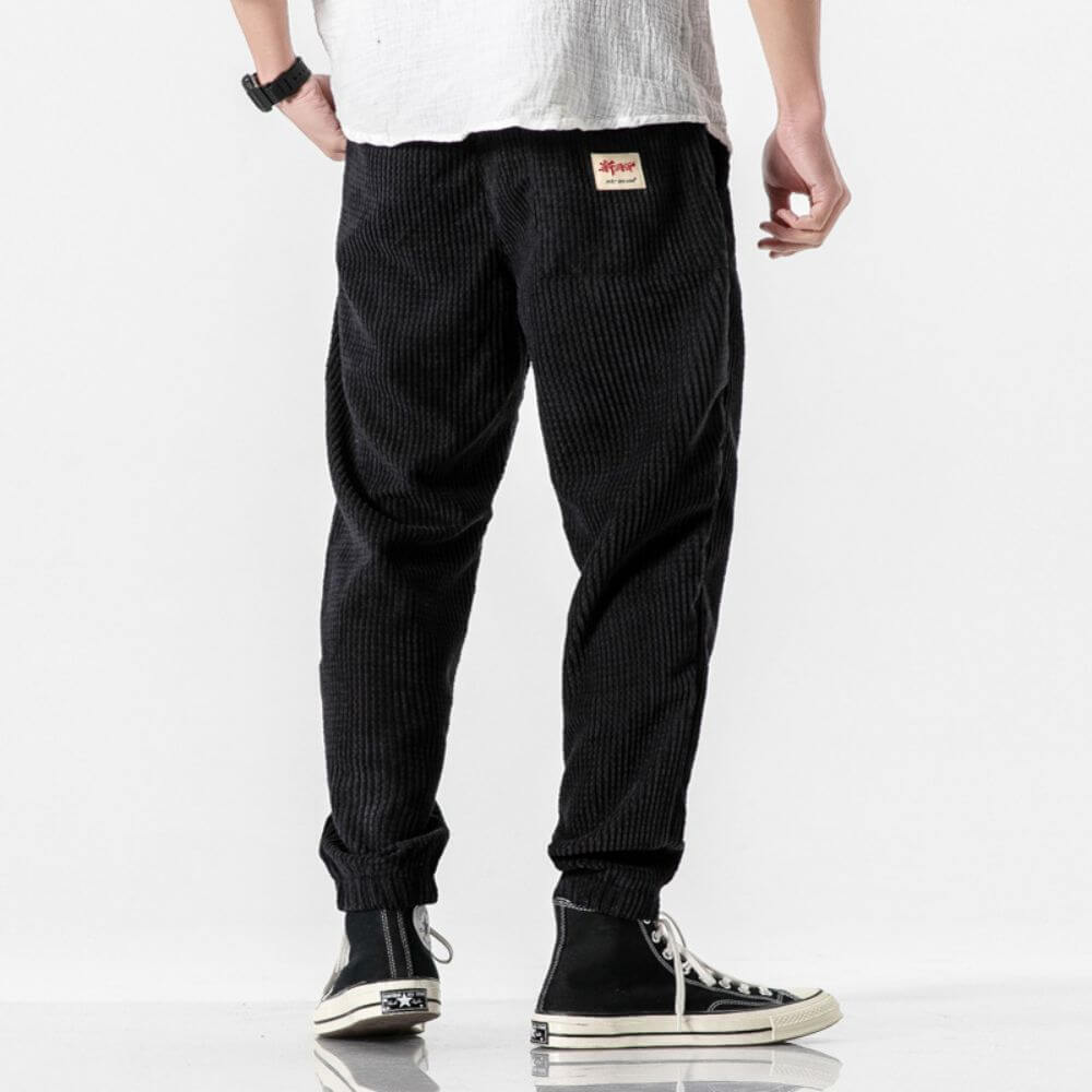 Pantalon de Jogging Homme Cordeau Ajustable en Tissu Doux 6