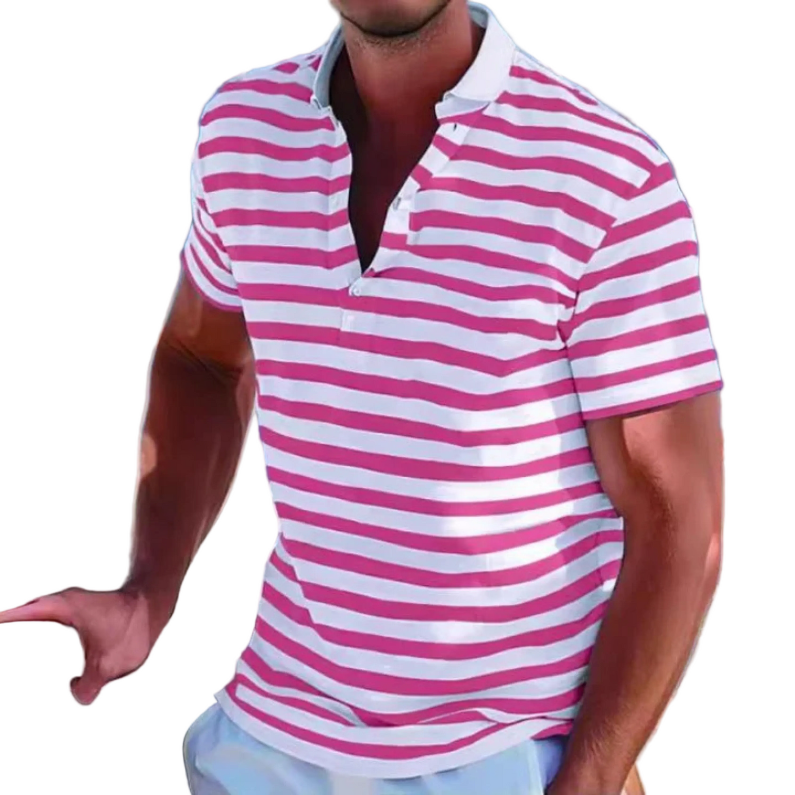 Polo Homme Style Marin Rétro Ajusté 3