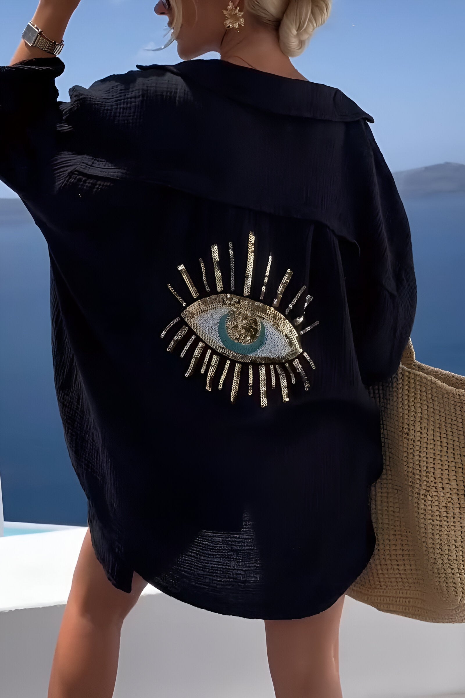 Polo pour Femme Boutonné avec Motif Unique 4