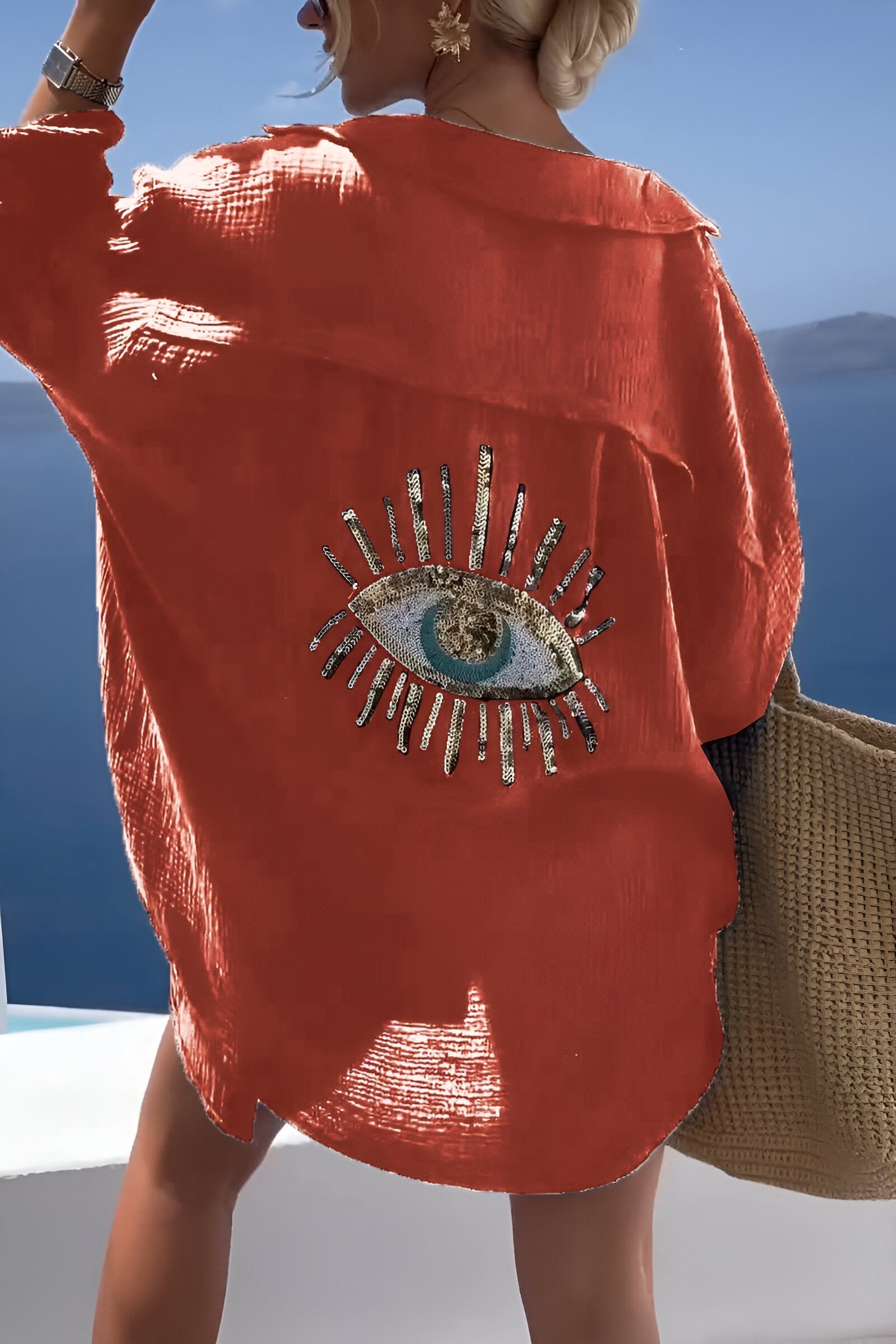 Polo pour Femme Boutonné avec Motif Unique 7
