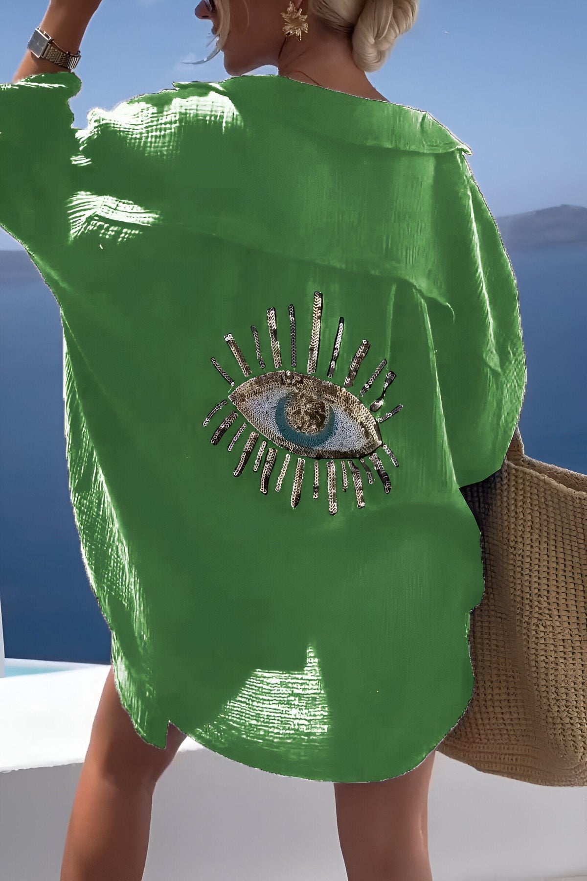 Polo pour Femme Boutonné avec Motif Unique 8