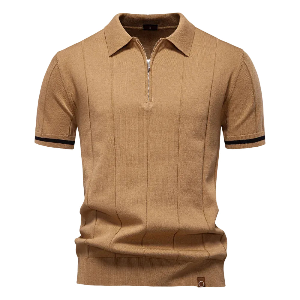 Polo pour Homme à Col Zippé Moderne 0