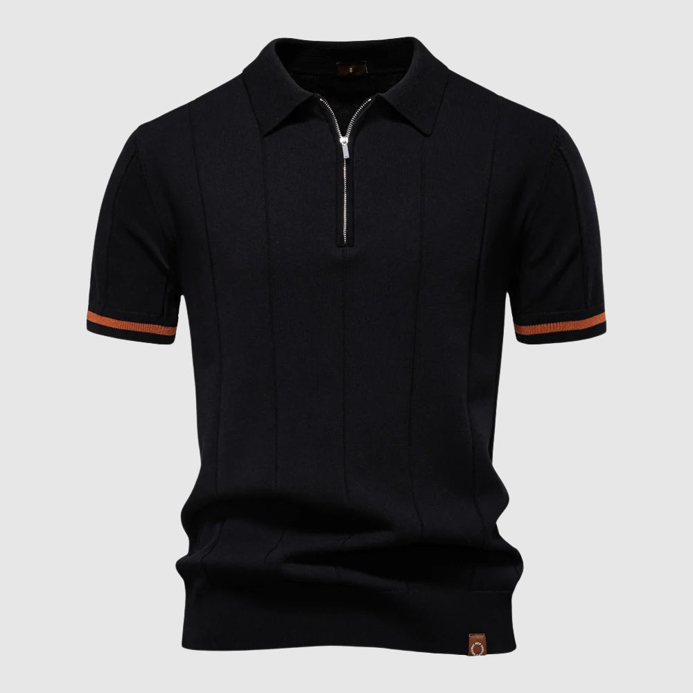 Polo pour Homme à Col Zippé Moderne 1