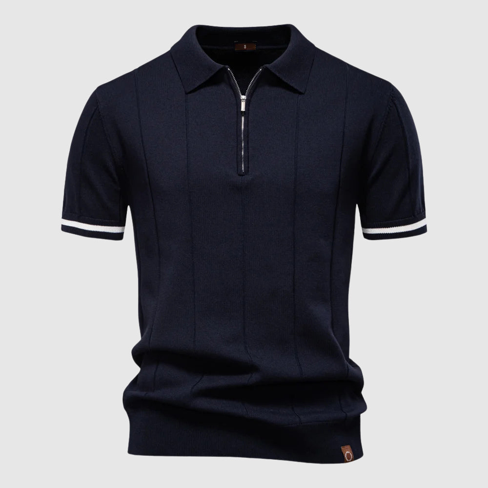 Polo pour Homme à Col Zippé Moderne 4