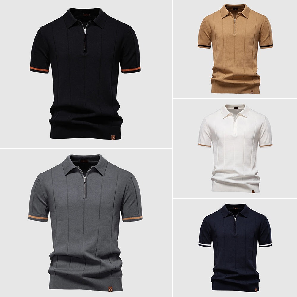 Polo pour Homme à Col Zippé Moderne 5