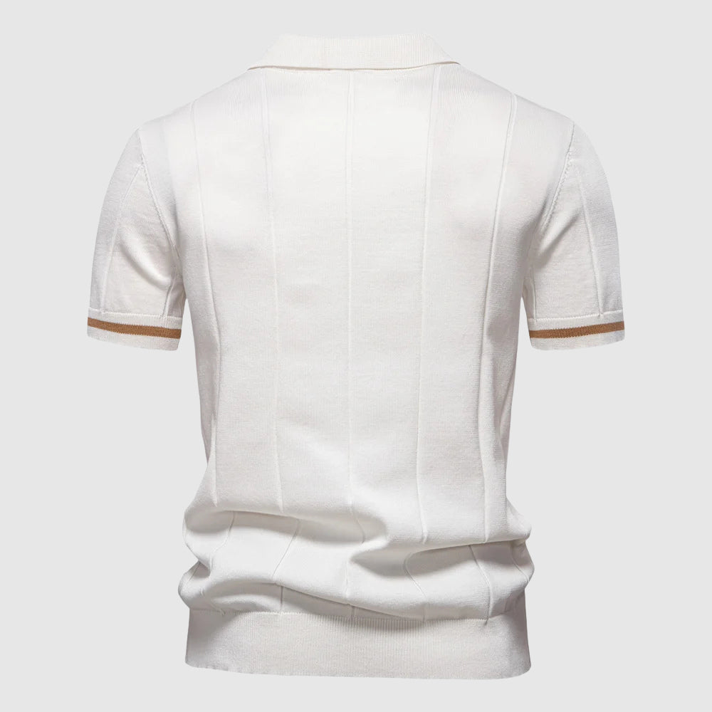 Polo pour Homme à Col Zippé Moderne 6