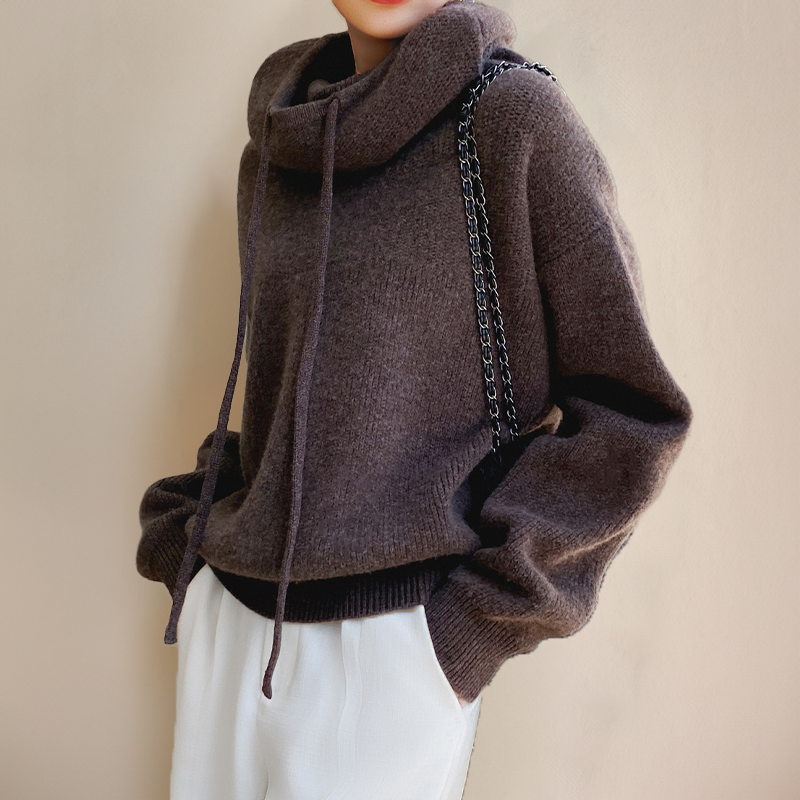 Pull Col Roulé Femme Chic 5