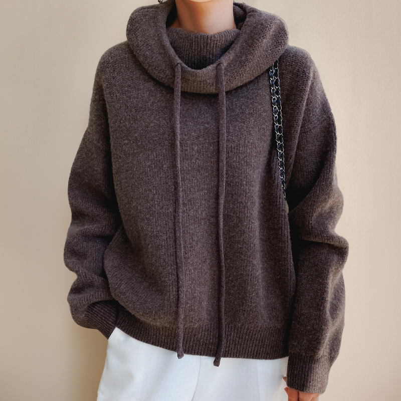 Pull Col Roulé Femme Chic 6