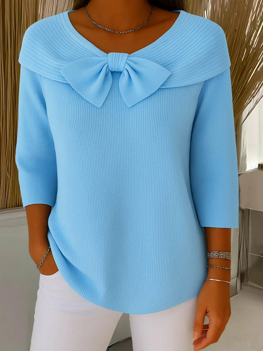 Pull Femme Chic avec Nœud 0