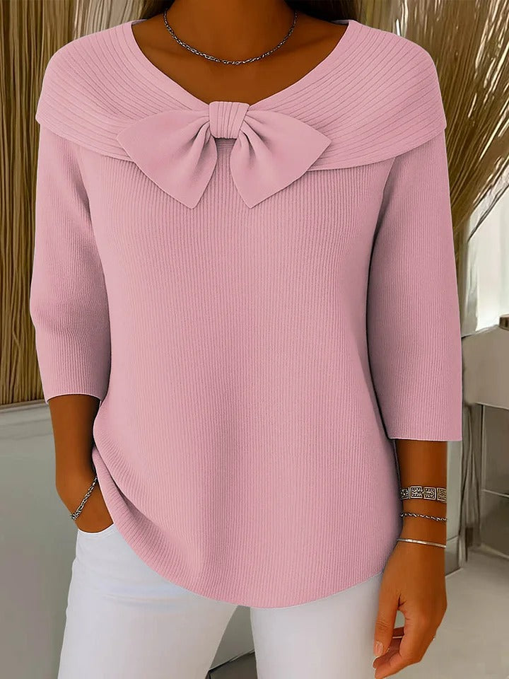 Pull Femme Chic avec Nœud 1