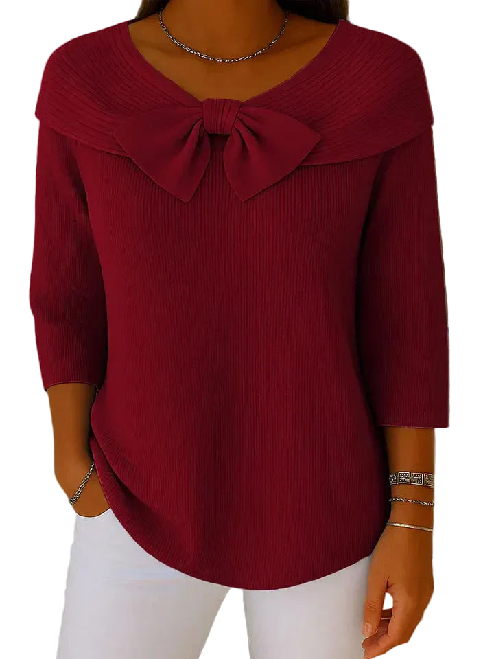 Pull Femme Chic avec Nœud 3