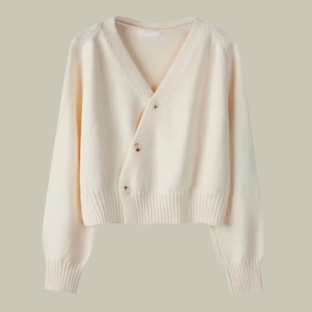 Pull Femme Col en V Boutons Croisés 4