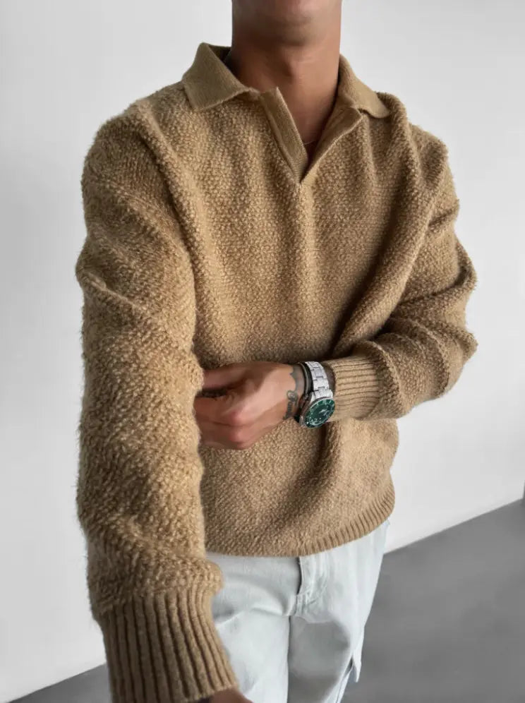 Pull Femme Oversize Bourdonnant avec Col Tricoté 2