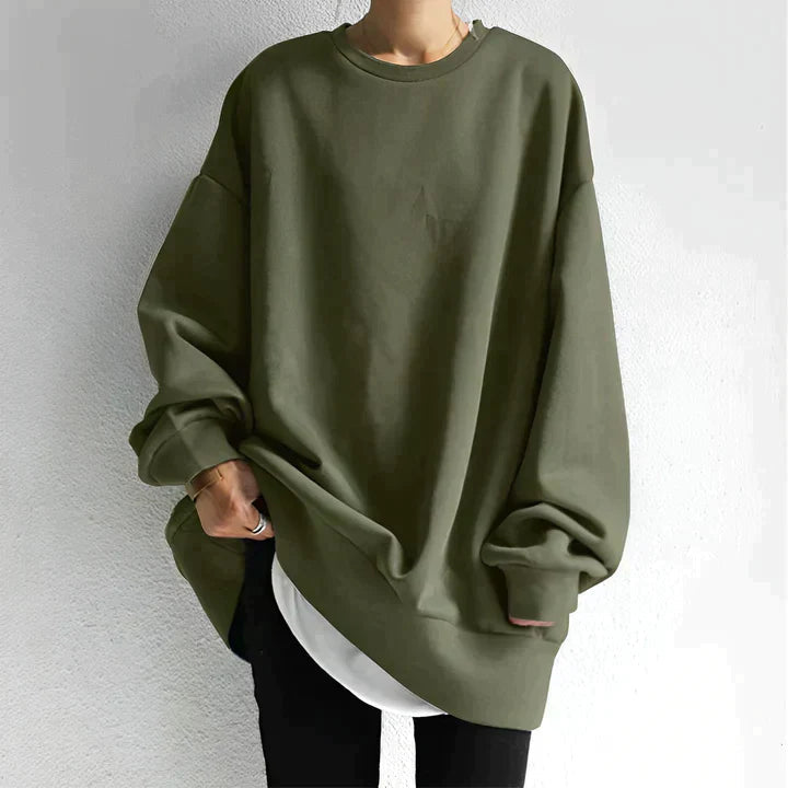 Pull Femme Oversized Décontracté en Tissu Doux 2