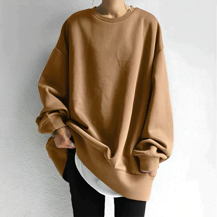 Pull Femme Oversized Décontracté en Tissu Doux 3