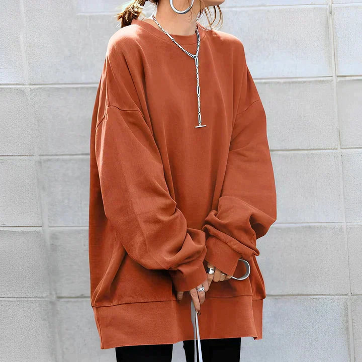 Pull Femme Oversized Décontracté en Tissu Doux 4