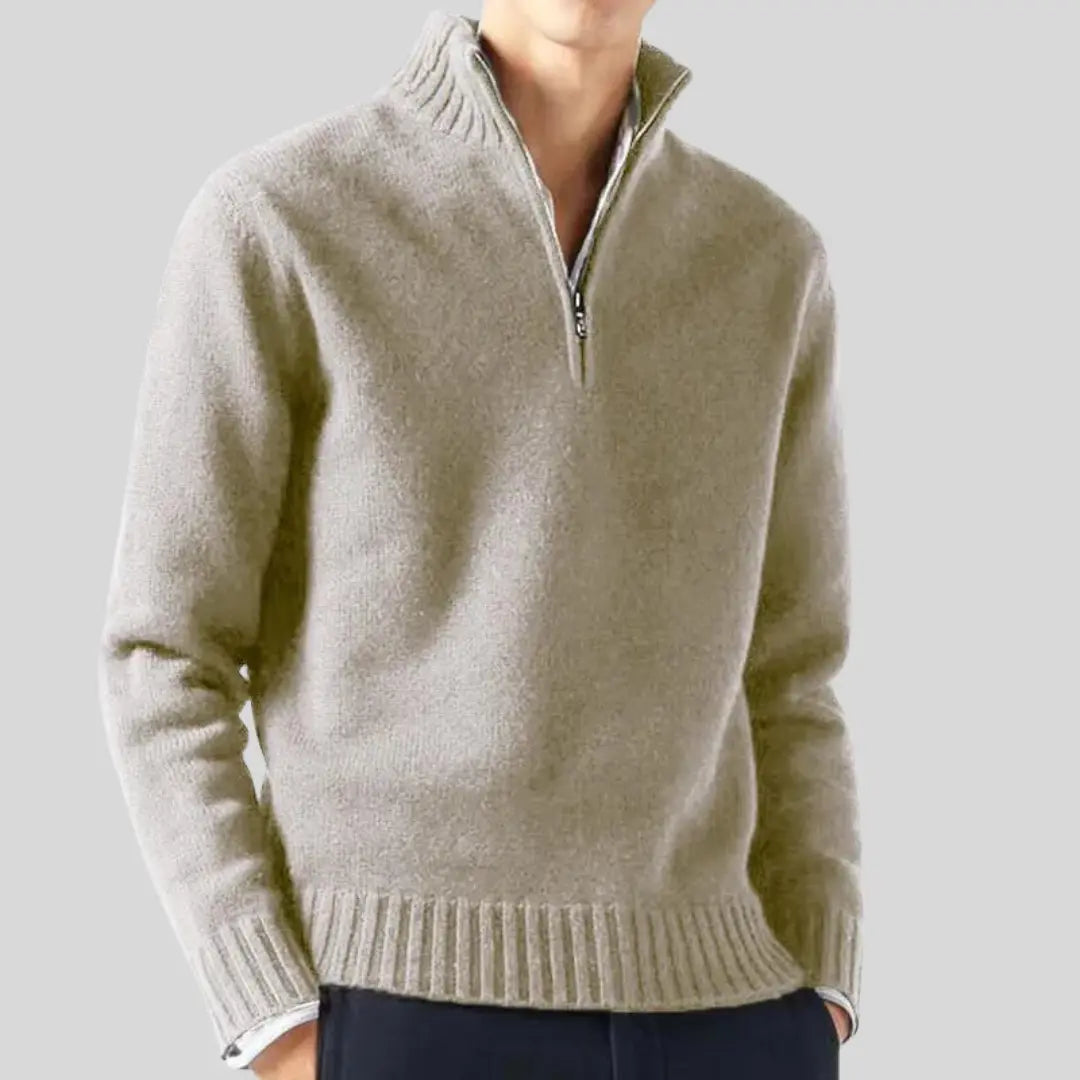Pull Homme Demi-Zip Chic Moderne 10