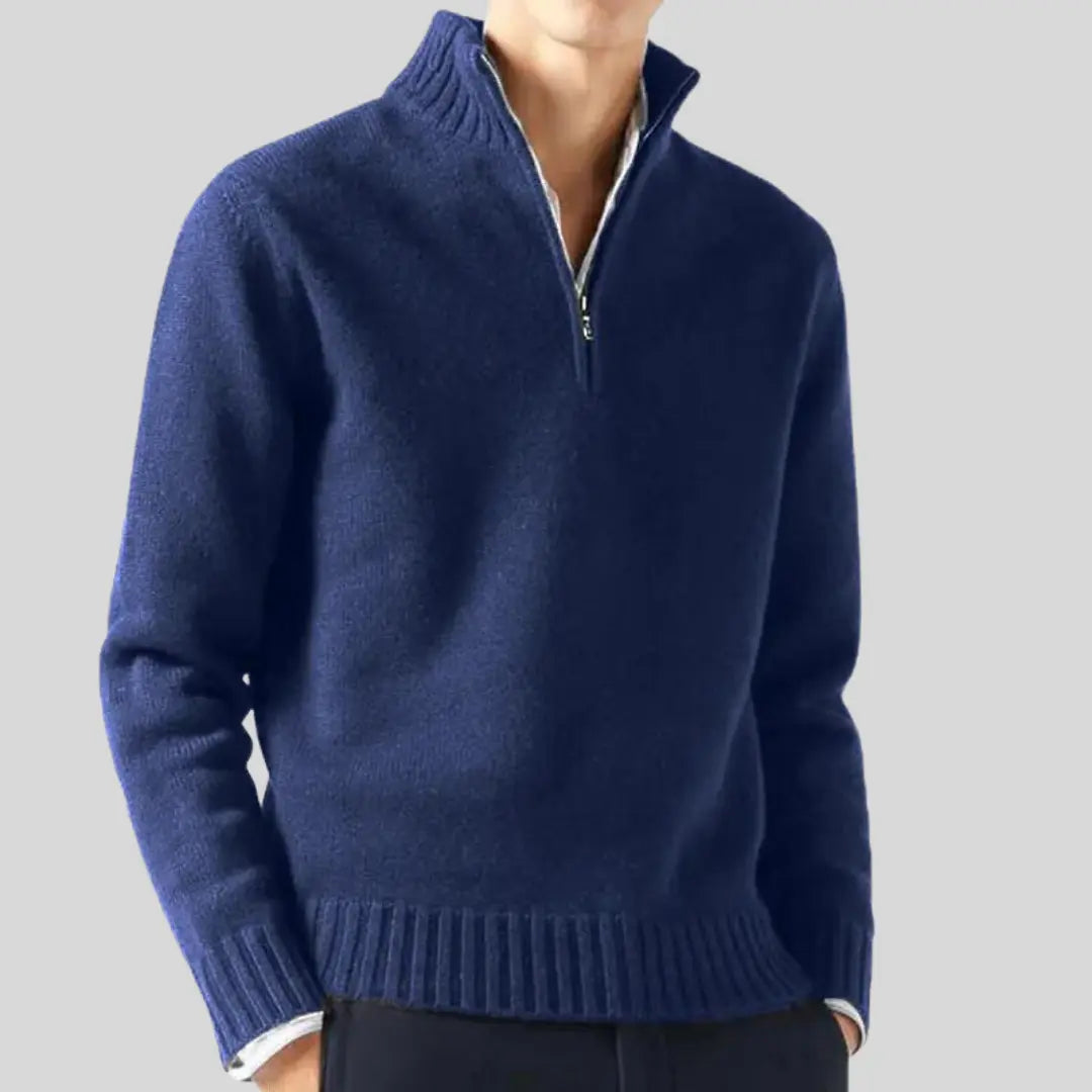 Pull Homme Demi-Zip Chic Moderne 4
