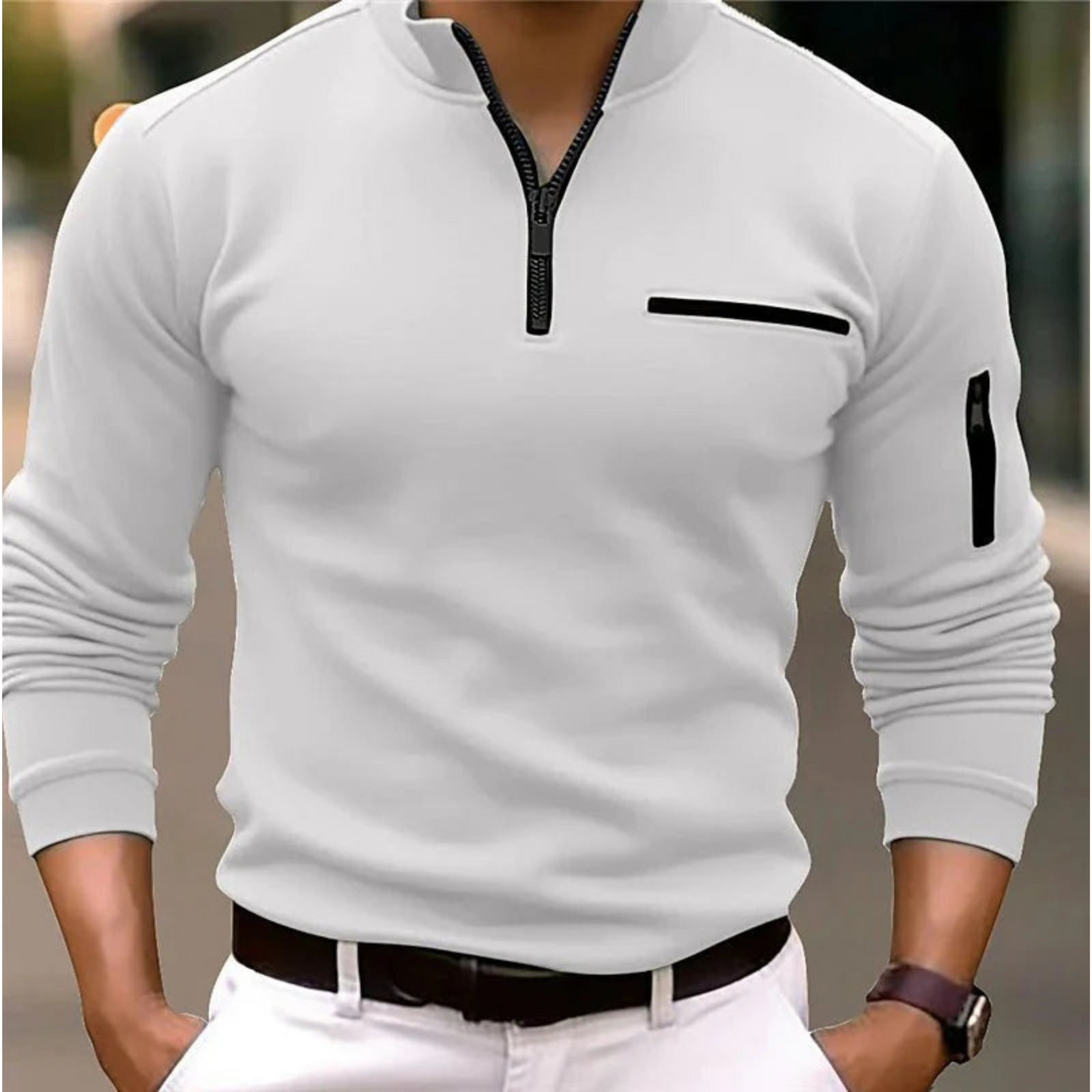 Pull Homme Zippé Confortable Polyvalent 1