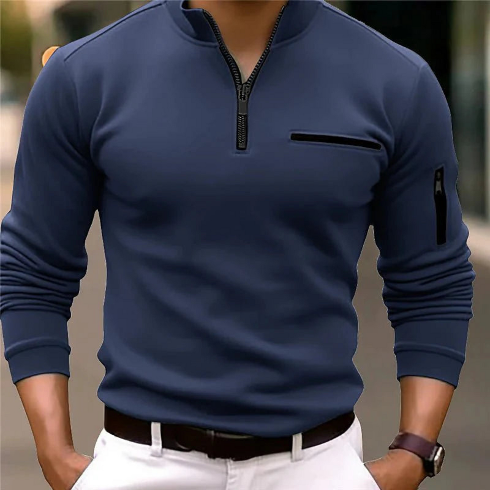 Pull Homme Zippé Confortable Polyvalent 3