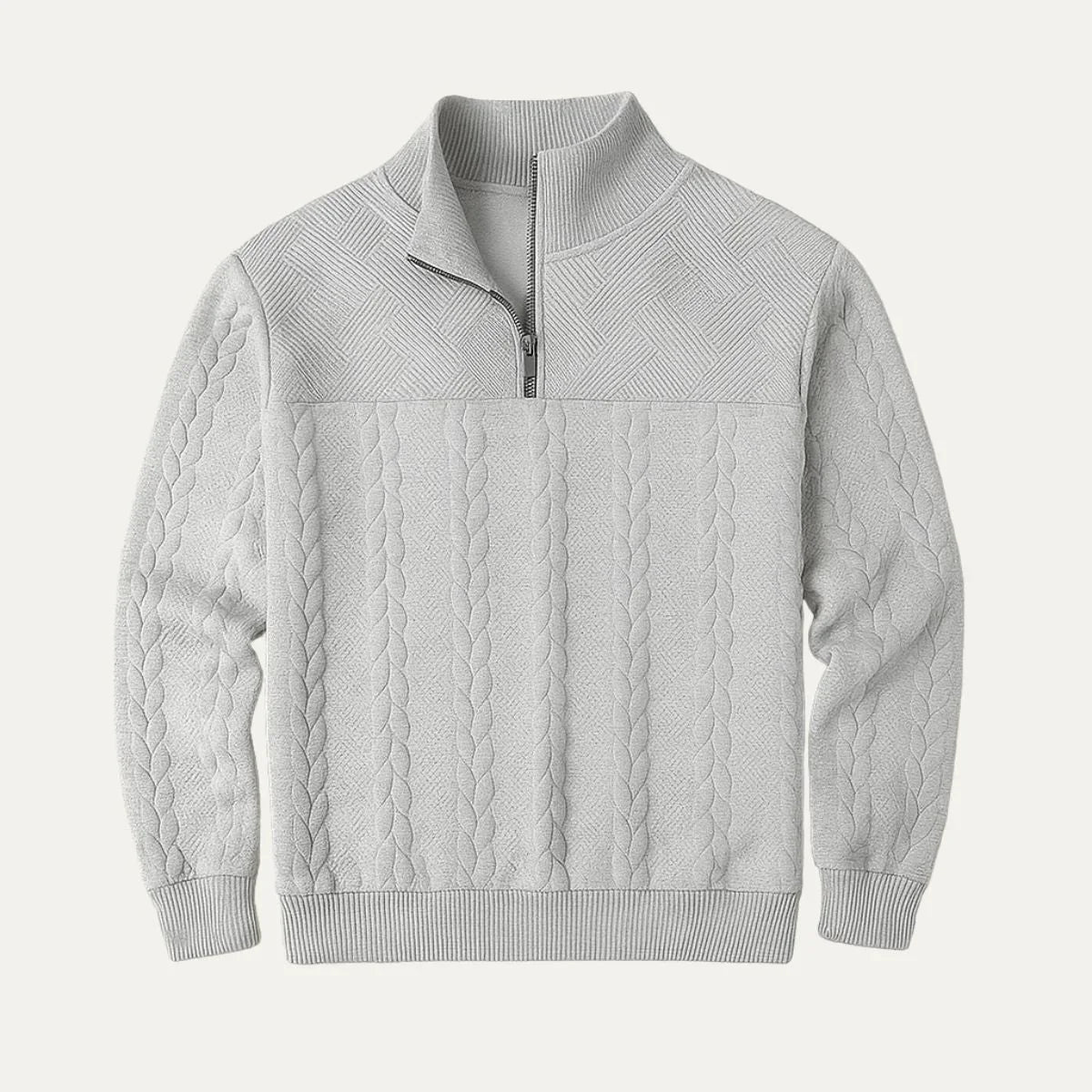 Pull Homme à Demi-Zip Torsadé 4