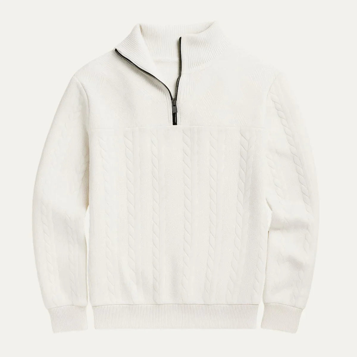 Pull Homme à Demi-Zip Torsadé 5