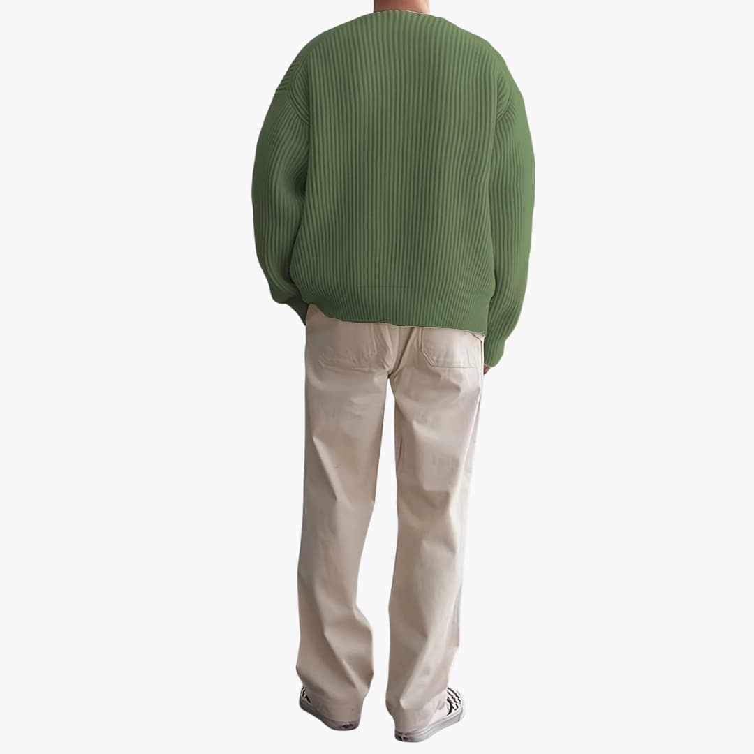 Pull Masculin Tricoté à Demi-Fermeture Éclair 2