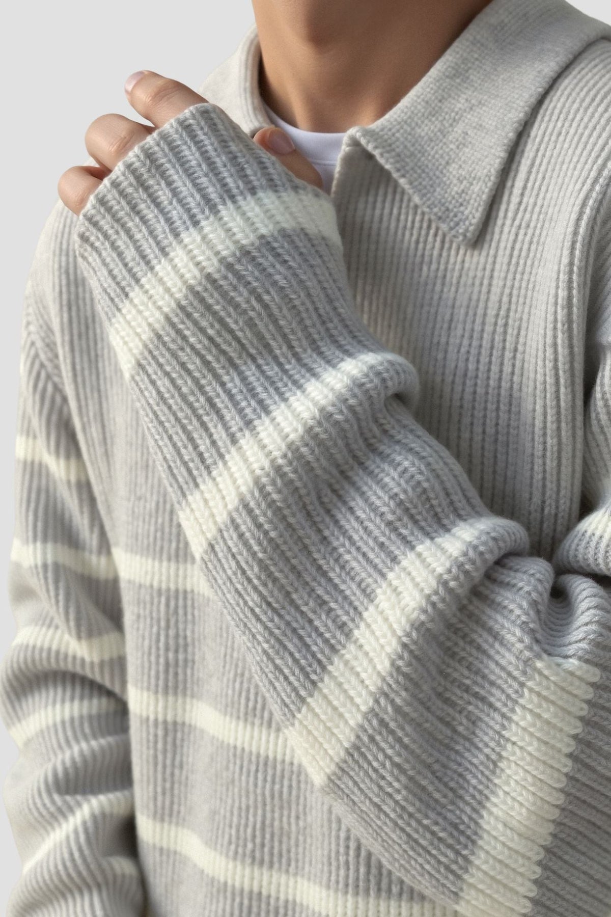 Pull à Zip pour Hommes en Mélange de Laine 4