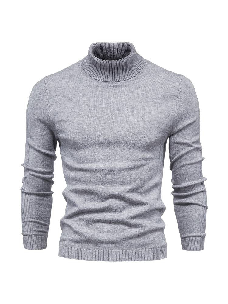 Pull à col roulé pour hommes ajusté 2