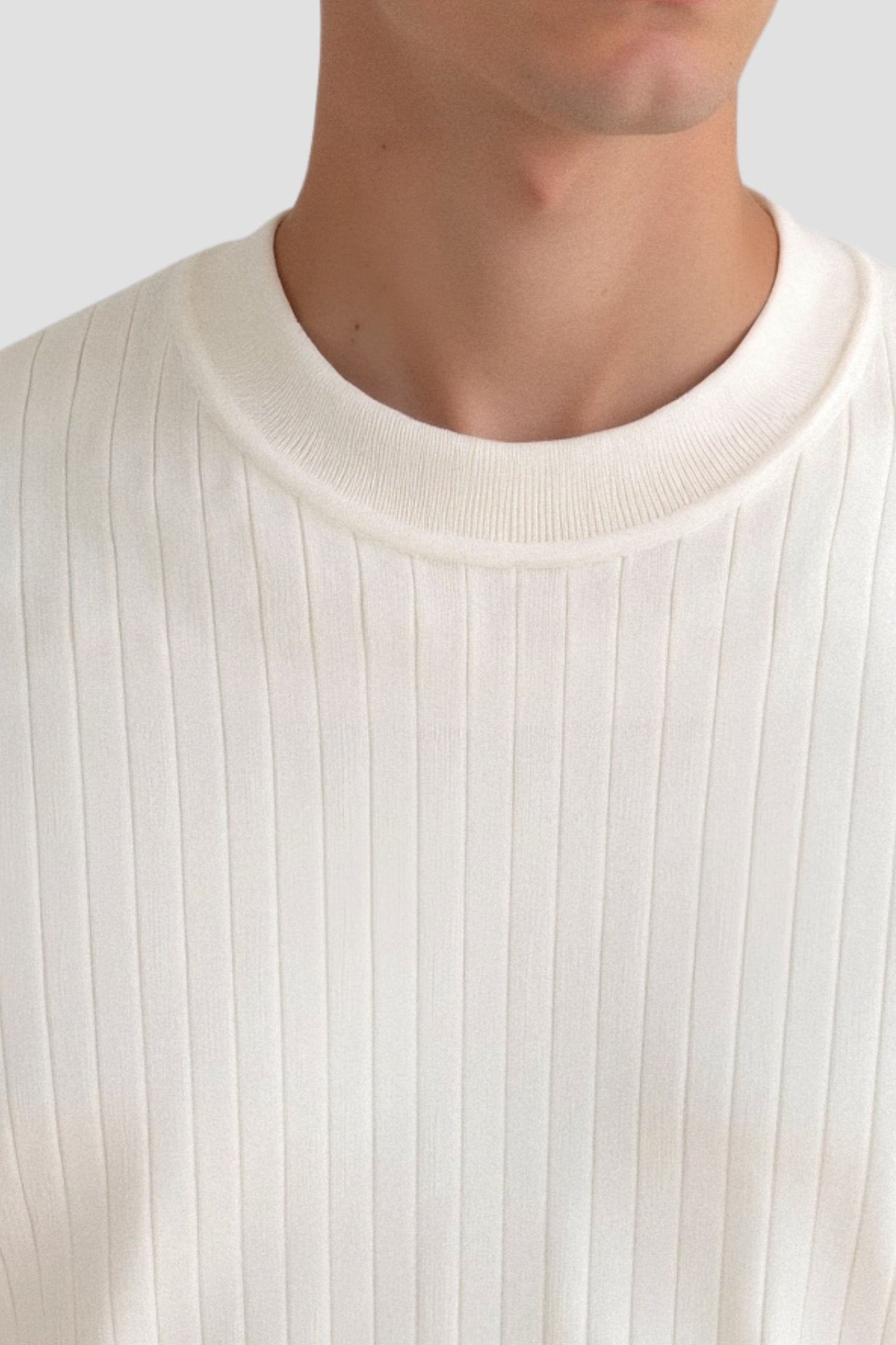 Pull en Tricot Côtelé pour Hommes Classique 6