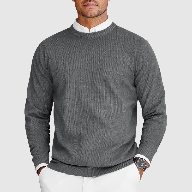 Pull pour hommes décontracté à col rond 3
