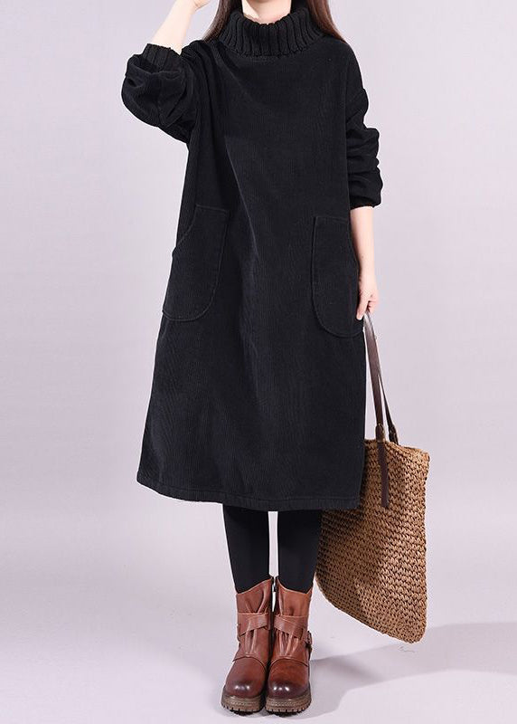 Robe Bohème Longue à Col Roulé 1