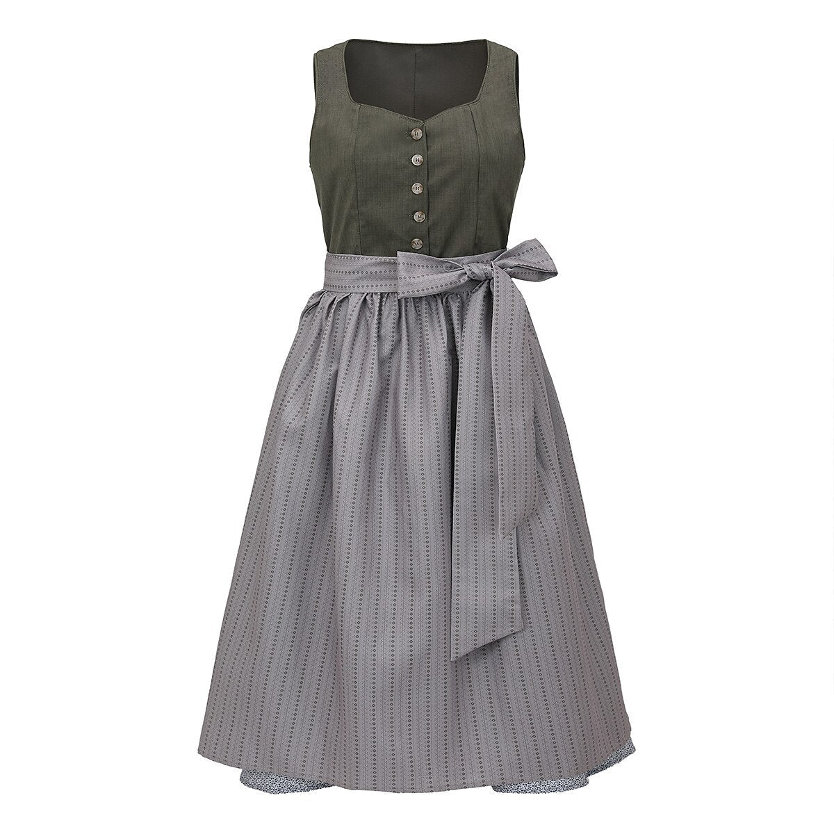 Robe Dirndl Traditionnelle Femme Coton avec Schürze 1