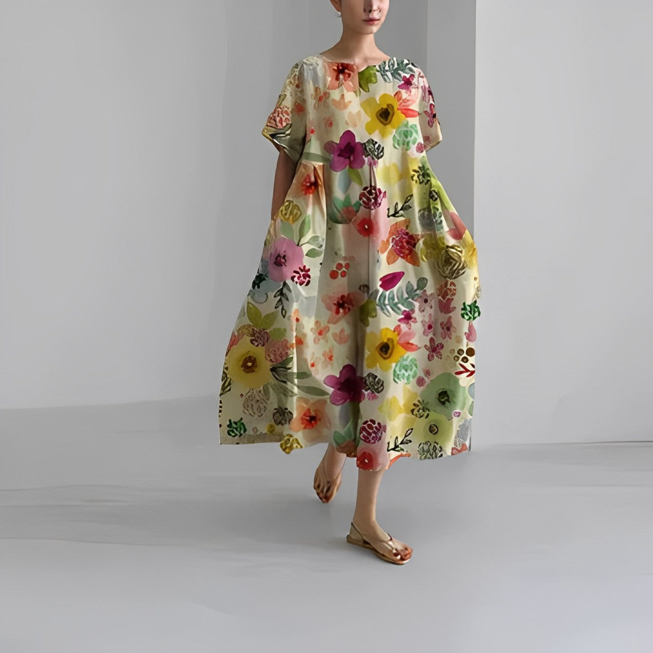 Robe Imprimée pour Femmes en Coton 4